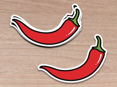 Peppers illustration stickers