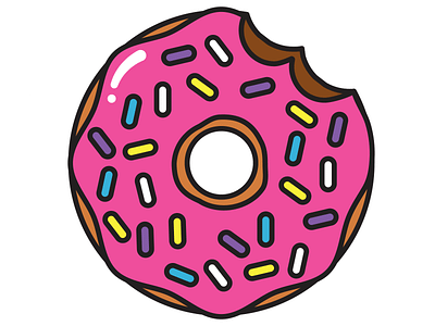 Donut icon illustration illustrator