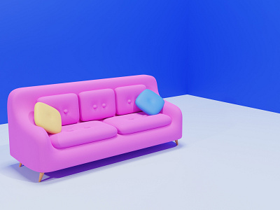 3D Sofa 3d 3d animation 3d art 3d artist blender blender3d blendercycles blenderstudio cycles cyclesrender design design art render