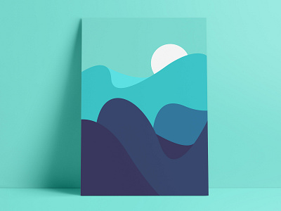 Geometric Landscape | Sunset | Sunrise | Mordern Wall Art | Geom