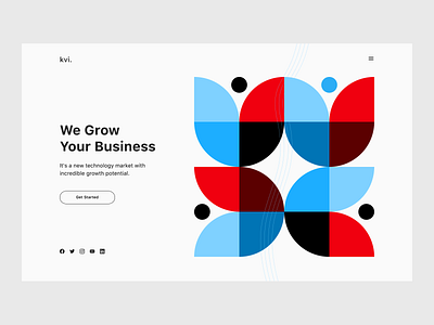 Kvi. Landing Page branding color design illustration minimalism simple ui web website