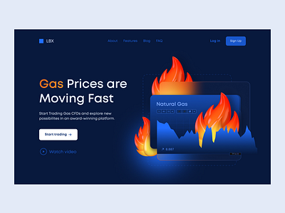 Trading Instrument Landing Page finance forex gas hero investment landing page trading trading instruments web design
