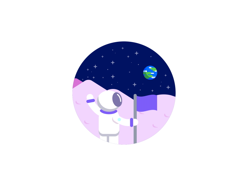 See ya Earth astronaut badges earth motion animation motion graphic space spaceman ui universe