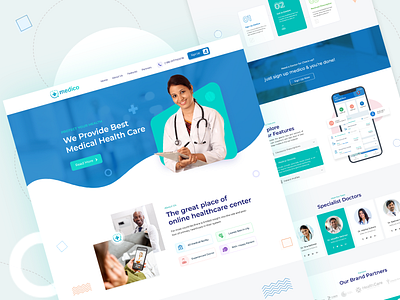 Online Medical Health Service UI/UX - Landing Page