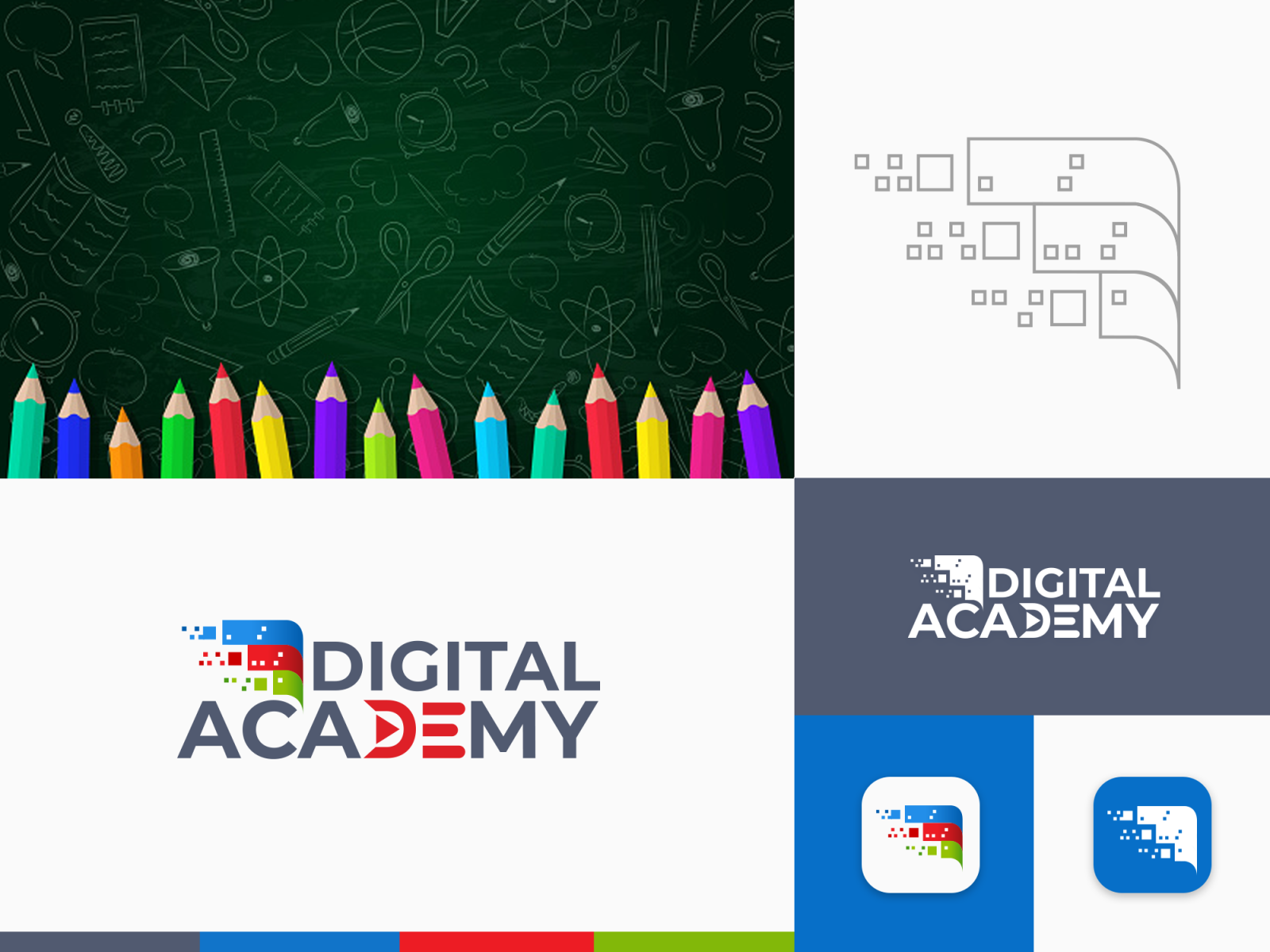 Digital Academy online learning platform- Education Logo by SM Shopnil