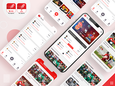 My Sports ( Robi & Airtel) Sports App Design - UI/UX 3d agency app design app ui branding business corporate creative design games graphic design logo sports sports app telecom ui ux