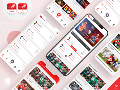 My Sports ( Robi & Airtel) Sports App Design - UI/UX
