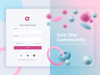 Login/ Sign Up UI/UX Page Template Design 3d abstract agency branding business colorful corporate creative design graphic design login login ui logo sign up sign up ui ui ux website login ui