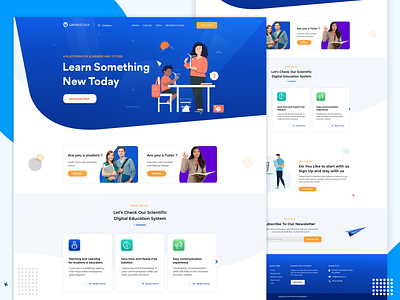 Education or Learning  Landing Page Website UI/UX