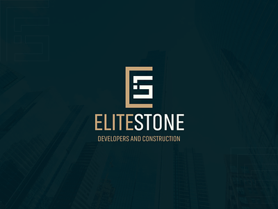 EliteStone Developers and Construction Logo Design Branding