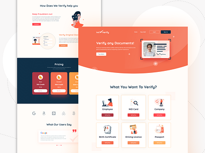 Identity Verification Website - Landing Page UI/UX