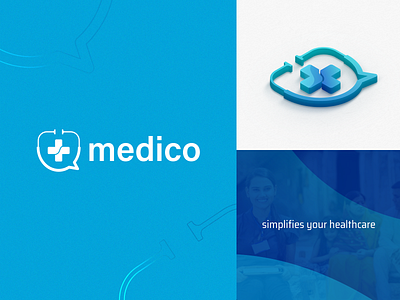 Medico 360° Online Health Care Application Logo Design 3d abstract agency animation app branding business corporate creative design doctors app graphic design health health care identity illustration logo logo design telemedicine vector