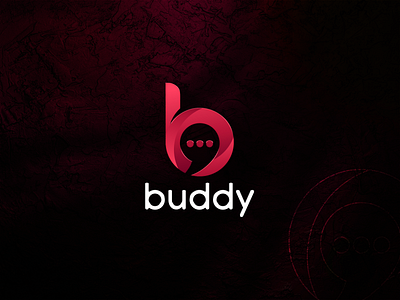 Buddy- B letter chat conversation communication logo design