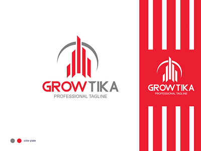 Growth Agency Logo Design abstract accounting agency application architecture business colorful corporate creative design geometric growth letter logo design marketing orange realestate software studio visual identity