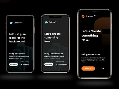 BLACK black brand design contrast dark ui design mobile app ui design uidesign