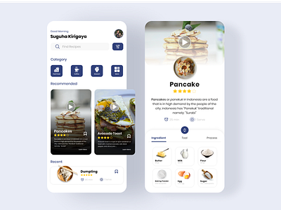 Recipe Apps app design recipe recipe app ui uidesign