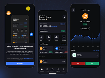 UnitedCrypto - Market Crypto app design crypto money payment ui