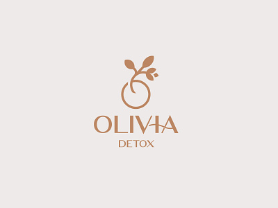 Olivia Detox logo art branding design detox flower illustration logo olivia vector