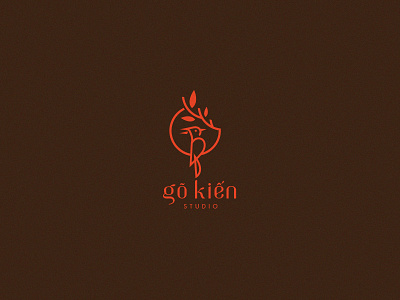 Woodpecker bird furniture gokien logo marks studio typo woodpecker