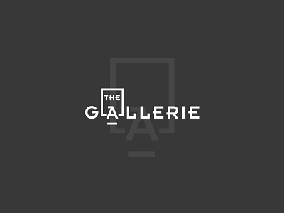 The Gallerie co workingspace frame gallerie gallery logo minimalism typo