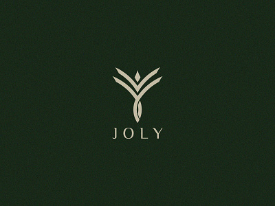 Joly green logo luxury perfume shine typo woman