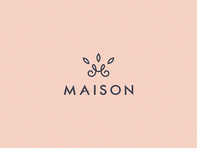 Maison interior logo love m maison passion typo woman