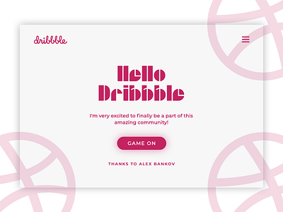 Hello Dribbble