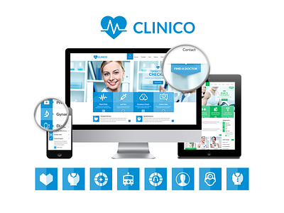 Clinico Theme + Free Pricing Tables beauty clinic clinico dentist doctor health healthcare medical medicine surgeon wellness