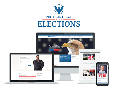 Elections - Political WordPress theme business elections law psd template ui ux