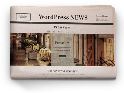PressView Post magazine newspaper photo stylish vintage wordpress