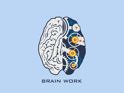 Brain app brain logo brain training branding creative design identity illustration logo mechanic people smart visual work