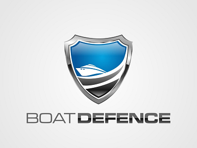 Boat Defence boat logo branding creative design illustration security logo vector