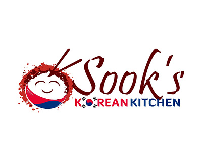 Sook Korean Kitchen Logo branding charachter design creative design identity illustration logo typography vector