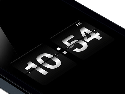 Flip Clock alarm app black clock iphone screensaver time white