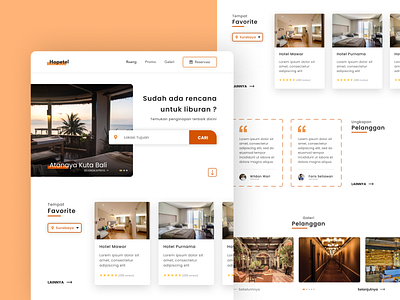 Hotel Booking - Landing Page - Rebound accomodation booking clean design destinations homepage hotel inspiration landing page minimalist rebound testimonials travel web web design