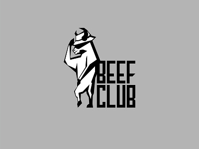 BeefClub ai beef branding brutal character club conception dancer design logo logo design vector