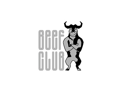 BeefClub ai beef branding brutal character club conception dancer design logo logo design vector