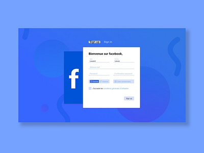 Facebook sign up redesign