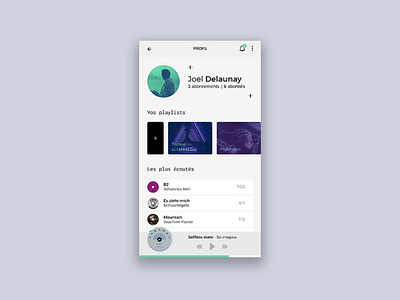 User profile - music app