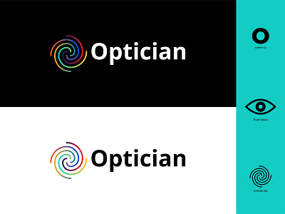 Optician Logo branding branding design colorful colors design eye eyes flat flat design glasses gradiant graphic design graphicdesign icon illustration illustrator lines logo modern vector