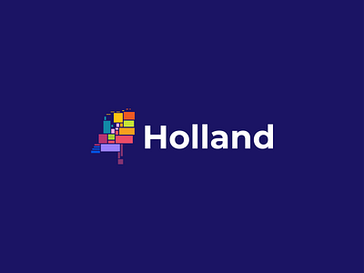 Holland Logo | Mondriaan style art artist color colorful design dutch dutchdesign europe graphic design logo logo design logodesign mondriaan style nederland painter painters the netherlands