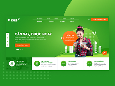 mCredit - UI Homepage ui ux web
