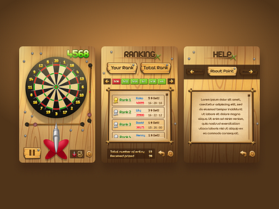 Game UI - Darts design illustration vector