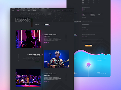 Hozo International Music Festival design ui ux web