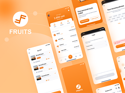 Fruits - Blockchain App design ui ux