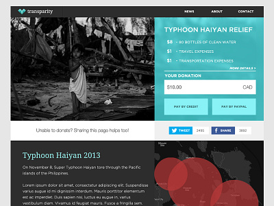 Redesigning the Donations Page disaster donate donation haiynan page pay relief ui ux