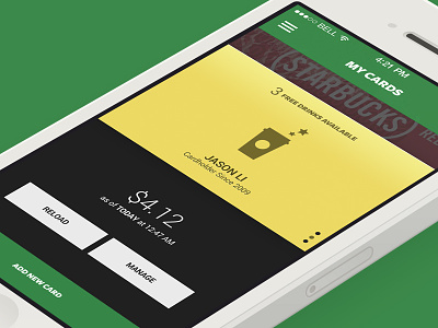 Starbucks iOS7 Redesign ios7 redesign starbucks ui ux