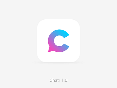 Chatr app app icon c chat bubble icon ios7 logo speech