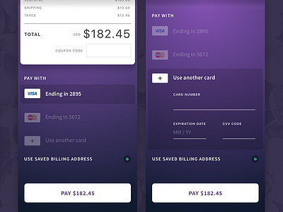 Daily UI #002 — Credit Card Checkout checkout credit card dailyui interface ios sketch ui