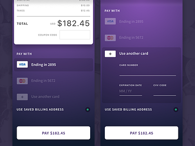 Daily UI #002 — Credit Card Checkout